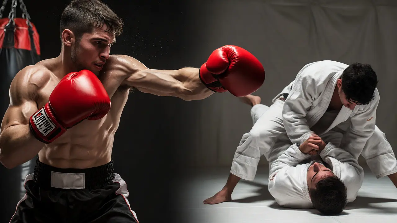 Kontrast boxu na pytel a techniky brazilského jiu-jitsu